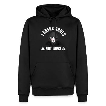 Expertise en cybersécurité des hackers éthiques - Sweat à capuche Premium bio Homme - noir - Devant - Nico (187cm)