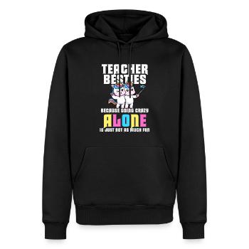 Les meilleurs amis des enseignants parce qu’ils deviennent fous - Sweat à capuche Premium bio Homme - noir - Devant - Nico (187cm)