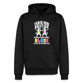 Les meilleurs amis des enseignants parce qu’ils deviennent fous - Sweat à capuche Premium bio Homme - noir - Devant - Nico (187cm)