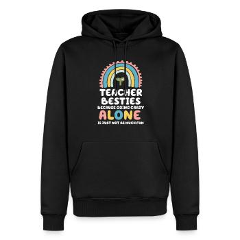 Les meilleurs amis des enseignants parce qu’ils deviennent fous - Sweat à capuche Premium bio Homme - noir - Devant - Nico (187cm)