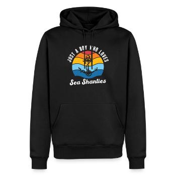 Seemann Meme Piratenschiff Ozean Segeln - Männer Premium Bio Hoodie - Schwarz - Vorne - Nico (187cm)