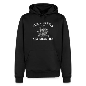 Seemann Meme Piratenschiff Ozean Segeln - Männer Premium Bio Hoodie - Schwarz - Vorne - Nico (187cm)