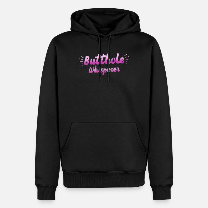 Chuchoteur de trou du cul - Sweat à capuche Premium bio Homme - noir