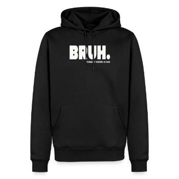 Bruh Formerly Known As Dad - Men’s Premium Organic Hoodie - black - Front - Nico (187cm)