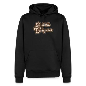 Butthole Whisperer - Men’s Premium Organic Hoodie - black - Front - Nico (187cm)