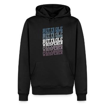 Butthole Whisperer - Men’s Premium Organic Hoodie - black - Front - Nico (187cm)