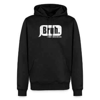 Retro Bruh früher als Schwiegersohn bekannt - Männer Premium Bio Hoodie - Schwarz - Vorne - Nico (187cm)