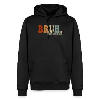 Retro Bruh früher als Schwiegersohn bekannt - Männer Premium Bio Hoodie - Schwarz - Vorne - Nico (187cm)