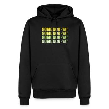 Kombuch-Ya ! Amateur de kombucha - Sweat à capuche Premium bio Homme - noir - Devant - Nico (187cm)