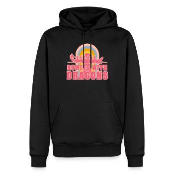 Ramer avec Dragons Dragons Dragonboat - Sweat à capuche Premium bio Homme - noir - Devant - Nico (187cm)