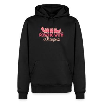 Ramer avec Dragons Dragons Dragonboat - Sweat à capuche Premium bio Homme - noir - Devant - Nico (187cm)
