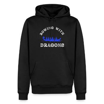 Ramer avec Dragons Dragons Dragonboat - Sweat à capuche Premium bio Homme - noir - Devant - Nico (187cm)