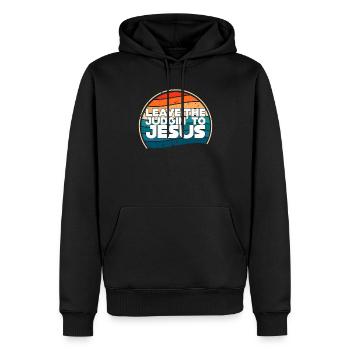 Überlassen Sie das Urteil Jesus - Männer Premium Bio Hoodie - Schwarz - Vorne - Nico (187cm)