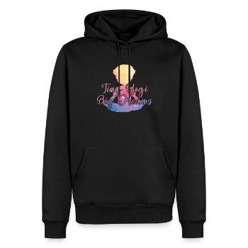 Tiny Yogi Big Dreams Méditation - Sweat à capuche Premium bio Homme - noir - Devant - Nico (187cm)
