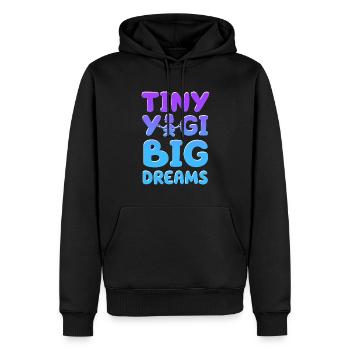 Tiny Yogi Big Dreams Méditation - Sweat à capuche Premium bio Homme - noir - Devant - Nico (187cm)