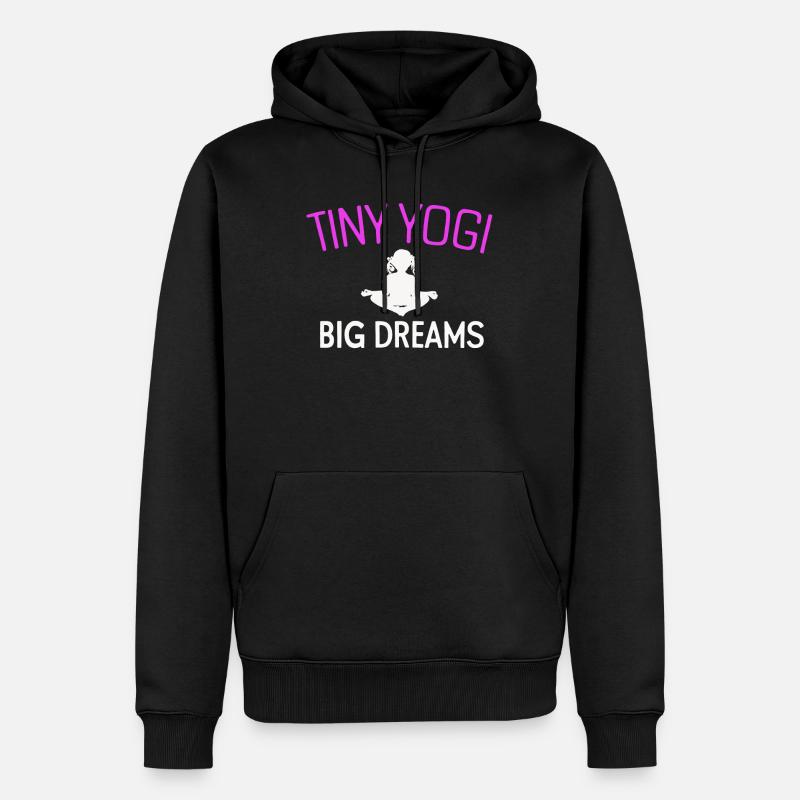 Tiny Yogi Big Dreams Méditation - Sweat à capuche Premium bio Homme - noir