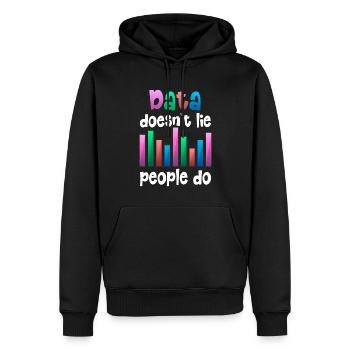 Daten oder es ist nicht passiert für Studenten - Männer Premium Bio Hoodie - Schwarz - Vorne - Nico (187cm)