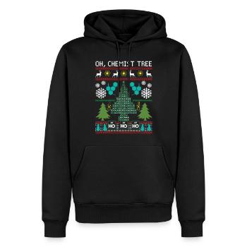 Oh Chemistree Christmas For Chemistree Science - Sweat à capuche Premium bio Homme - noir - Devant - Nico (187cm)