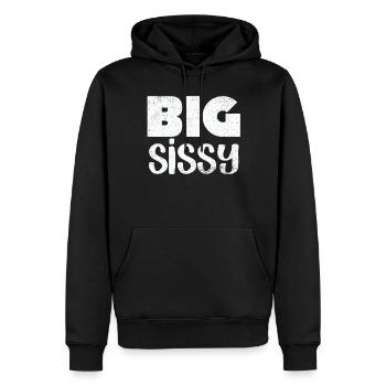 Famille Grande Sœur - Sweat à capuche Premium bio Homme - noir - Devant - Nico (187cm)