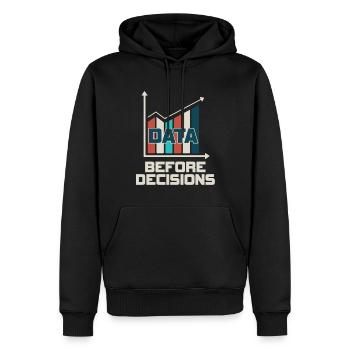 Daten oder es ist nicht passiert für Studenten - Männer Premium Bio Hoodie - Schwarz - Vorne - Nico (187cm)