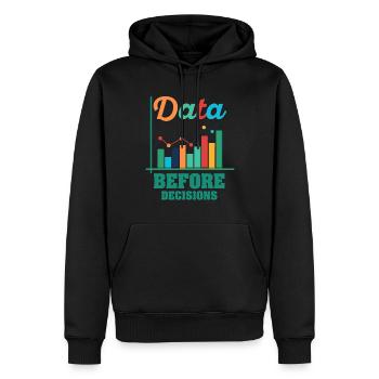 Daten oder es ist nicht passiert für Studenten - Männer Premium Bio Hoodie - Schwarz - Vorne - Nico (187cm)