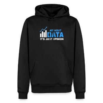 Daten oder es ist nicht passiert für Studenten - Männer Premium Bio Hoodie - Schwarz - Vorne - Nico (187cm)