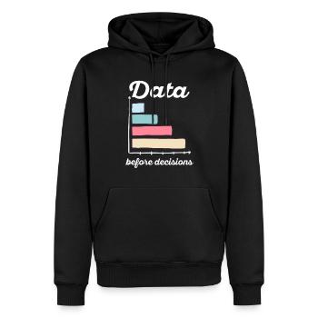 Daten oder es ist nicht passiert für Studenten - Männer Premium Bio Hoodie - Schwarz - Vorne - Nico (187cm)