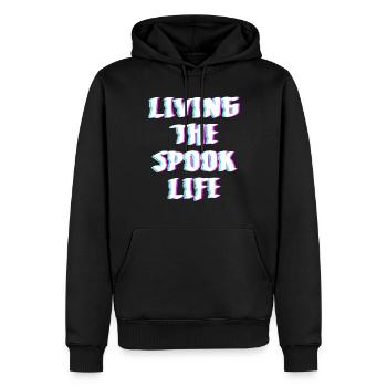 Living The Spook Life Ghost Bait - Men’s Premium Organic Hoodie - black - Front - Nico (187cm)