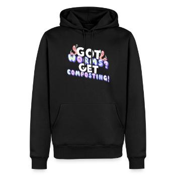 Wurmfarmer Wurmkompost Niedliche Männer Frauen - Männer Premium Bio Hoodie - Schwarz - Vorne - Nico (187cm)