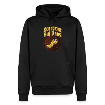 Wurmfarmer Wurmkompost Niedliche Männer Frauen - Männer Premium Bio Hoodie - Schwarz - Vorne - Nico (187cm)