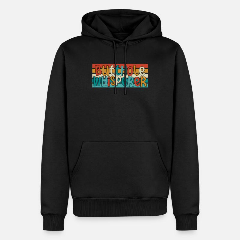 Arschloch-Flüsterer - Männer Premium Bio Hoodie - Schwarz