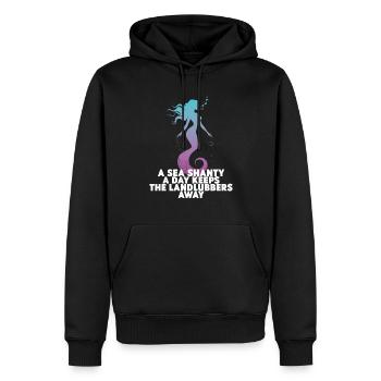 marin meme bateau pirate navigation océanique - Sweat à capuche Premium bio Homme - noir - Devant - Nico (187cm)