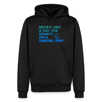 marin meme bateau pirate navigation océanique - Sweat à capuche Premium bio Homme - noir - Devant - Nico (187cm)