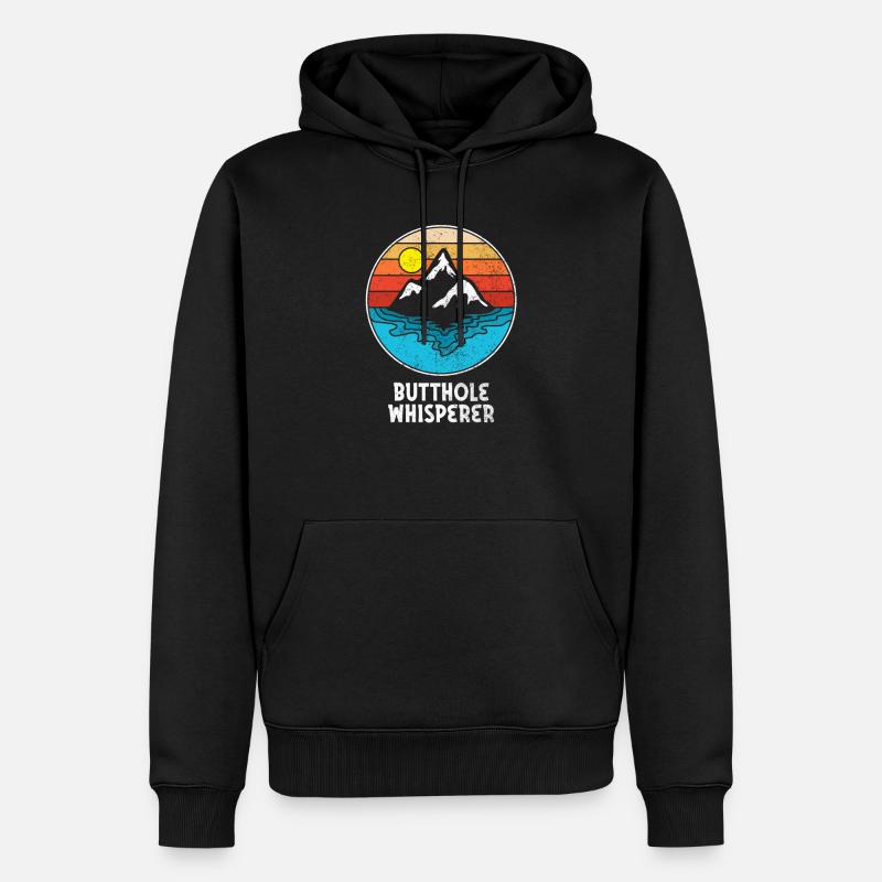 Arschloch-Flüsterer - Männer Premium Bio Hoodie - Schwarz