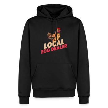 Lokaler Eierhändler Hühnerbesitzer Züchter - Männer Premium Bio Hoodie - Schwarz - Vorne - Nico (187cm)