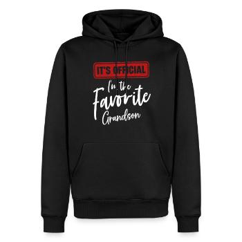 C’est officiel Je suis le petit-fils préféré - Sweat à capuche Premium bio Homme - noir - Devant - Nico (187cm)