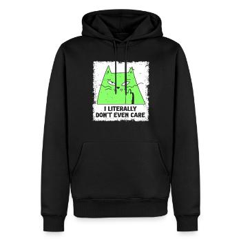 I Literally Cant Even Care - Men’s Premium Organic Hoodie - black - Front - Nico (187cm)