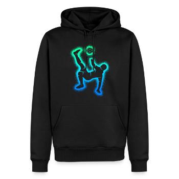 Football Football Hommes Enfants Football Garçons - Sweat à capuche Premium bio Homme - noir - Devant - Nico (187cm)
