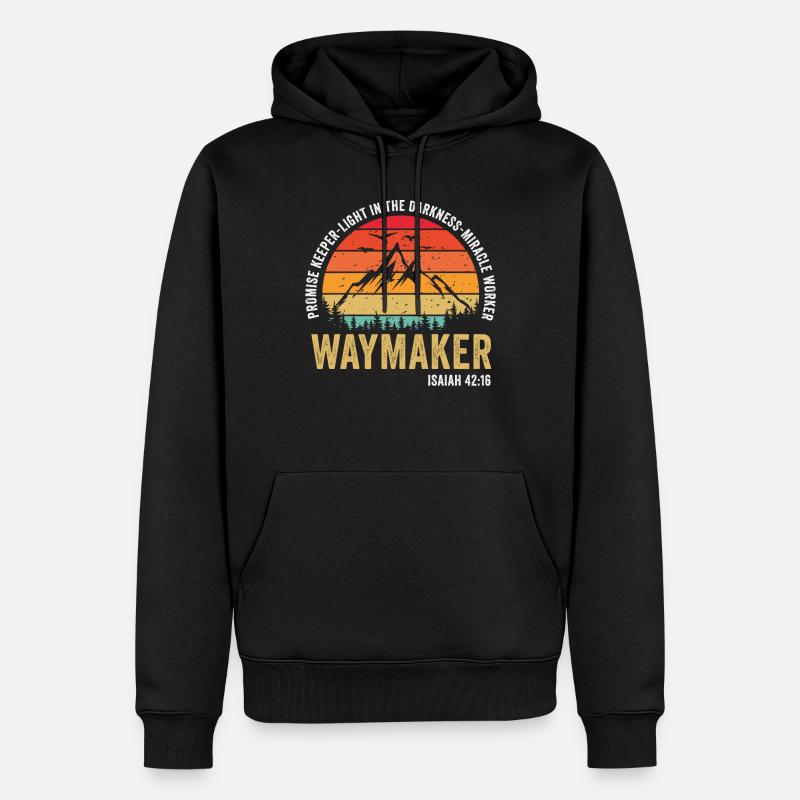 Wegweiser, Versprechenshüter, Wundertäter - Männer Premium Bio Hoodie - Schwarz