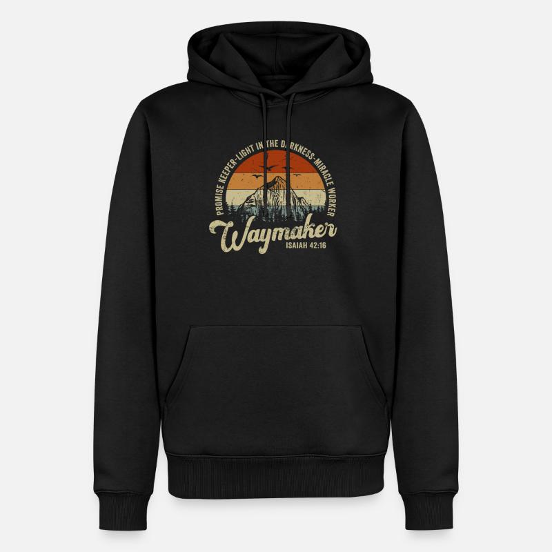 Wegweiser, Versprechenshüter, Wundertäter - Männer Premium Bio Hoodie - Schwarz