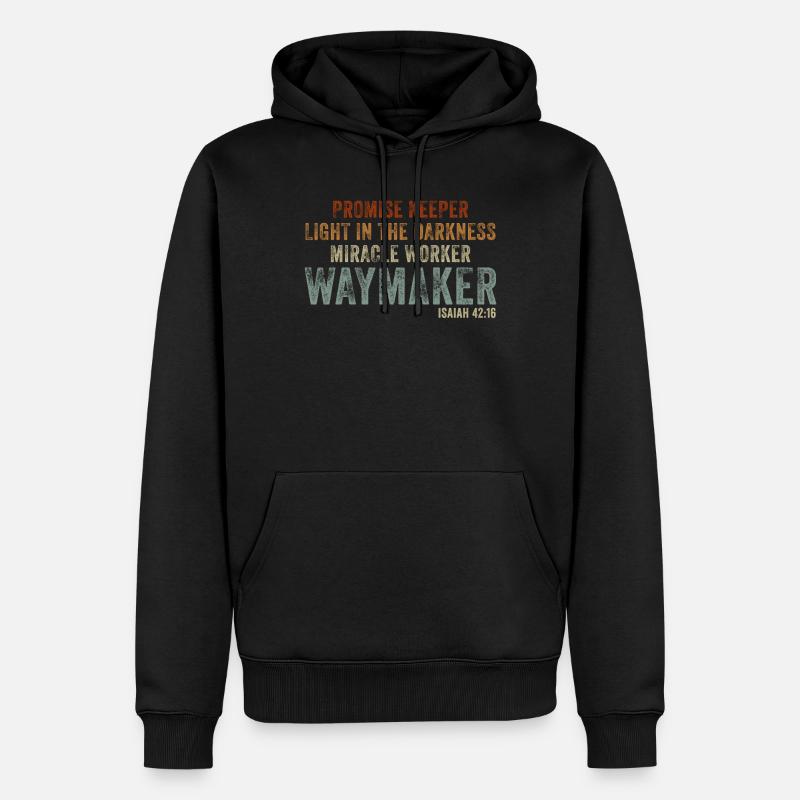 Wegweiser, Versprechenshüter, Wundertäter - Männer Premium Bio Hoodie - Schwarz
