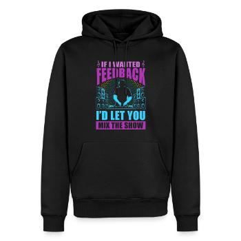 Si je voulais un ingénieur du son en retour - Sweat à capuche Premium bio Homme - noir - Devant - Nico (187cm)