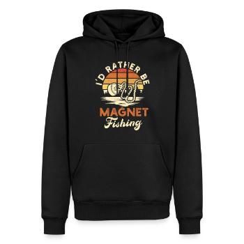 Neodym-Magnet zum Angeln, magnetischer Fischer - Männer Premium Bio Hoodie - Schwarz - Vorne - Nico (187cm)