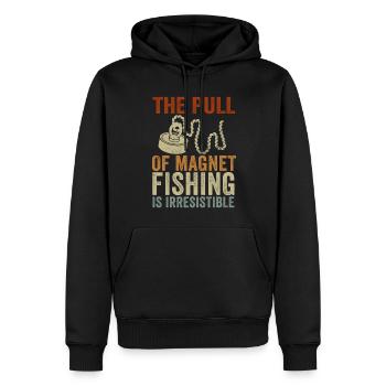Neodym-Magnet zum Angeln, magnetischer Fischer - Männer Premium Bio Hoodie - Schwarz - Vorne - Nico (187cm)