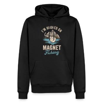 Neodym-Magnet zum Angeln, magnetischer Fischer - Männer Premium Bio Hoodie - Schwarz - Vorne - Nico (187cm)