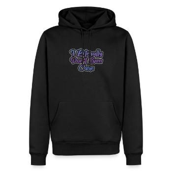 I Literally Cant Even Care - Men’s Premium Organic Hoodie - black - Front - Nico (187cm)