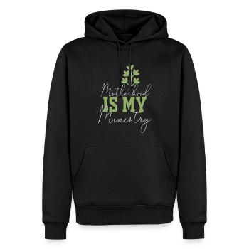 Mutterschaft ist mein Dienst - Männer Premium Bio Hoodie - Schwarz - Vorne - Nico (187cm)