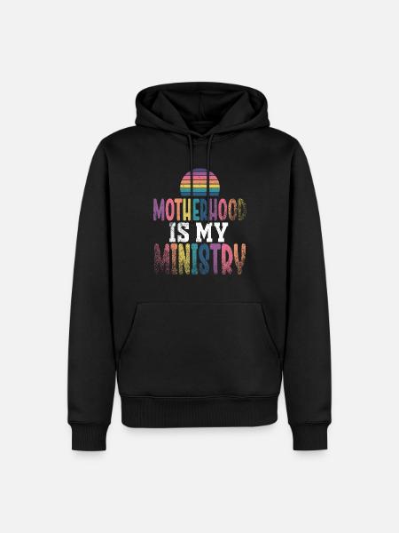 Mutterschaft ist mein Dienst - Männer Premium Bio Hoodie - Schwarz