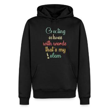 Poetry Slam Schriftsteller Poet Literatur Slam - Männer Premium Bio Hoodie - Schwarz - Vorne - Nico (187cm)