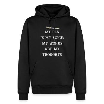 Poetry Slam Schriftsteller Poet Literatur Slam - Männer Premium Bio Hoodie - Schwarz - Vorne - Nico (187cm)